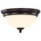 Nuvo Center Lock 11 Inch LED Flush Mount, 19 Watt, 3000K, Mahogany Bronze Finish, Frosted Glass 62/1557 - alternate 4